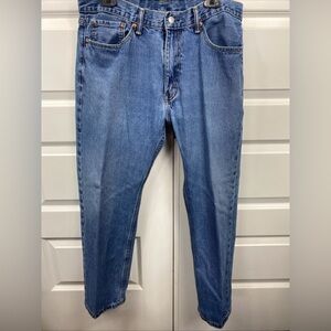 LEVI'S 505 Regular Fit Straight Leg Jeans Men 36x30 Medium Wash Stretch Denim